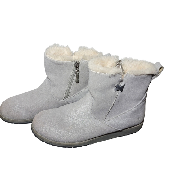 EMU Australia Womens Beach Mini Boots Dove Grey Suede Merino Wool Lining Size 8 - Picture 5 of 15